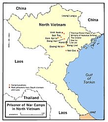 Locations of POW camps in North Vietnam BR, Vietnam, 1973, POW Homecoming, file 02.jpg