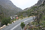 Andrew Geddes Bain discovered the kloof in 1846 when the Colonial Secretary, John Montagu, was searching for a direct route through the mountains between Cape Town and the new Michell's Pass. Montagu accepted the route for his highway and named it Bain's Kloof. Bain commenced construction work in February 1849 and the pass was opened on 12 September 1853 by the Chairman of the Central Road Board, P. B. Borcherds.
Type of site: Pass Bainskloof pass01.jpg