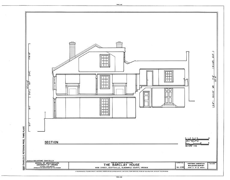 File:Barclay House, Main Street, Scottsville, Albemarle County, VA HABS VA,2-SCOTS,7- (sheet 7 of 9).tif