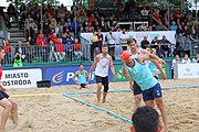 Deutsch: Beachhandball Europameisterschaften 2019 (Beach handball Euro); Tag 6: 7. Juli 2019 – Männerfinale, Dänemark-Norwegen 2:0 (25:18, 19:16) English: Beach handball Euro; Day 6: 7 July 2019 – Men's Final – Denmark-Norway 2:0 (25:18, 19:16)