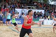 Deutsch: Beachhandball Europameisterschaften 2019 (Beach handball Euro); Tag 6: 7. Juli 2019 – Männerfinale, Dänemark-Norwegen 2:0 (25:18, 19:16) English: Beach handball Euro; Day 6: 7 July 2019 – Men's Final – Denmark-Norway 2:0 (25:18, 19:16)