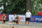 Deutsch: Beachhandball Europameisterschaften 2019 (Beach handball Euro); Tag 2: 3. Juli 2019 – Männer, Vorrunde Gruppe A, Türkei-Deutschland 0:2 (14:22, 16:20) English: Beach handball Euro; Day 2: 3 July 2019 – Men Preliminary Round Group A – Turkey-Germany 0:2 (14:22, 16:20)