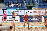 Deutsch: Beachhandball Europameisterschaften 2019 (Beach handball Euro); Tag 5: 6. Juli 2019 – Frauen, Halbfinale, Kroatien-Dänemark 1:2 (12:19, 17:10, 4:7) English: Beach handball Euro; Day 5: 6 July 2019 – Semifinal Men – Croatia-Denmark 1:2 (12:19, 17:10, 4:7)