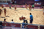 Deutsch: Beachhandball bei den Olympischen Jugendspielen 2018; Tag 4, 10. Oktober 2018; Mädchen, Vorrunde, Gruppe A - Ungarn-Chinese Taipei (Taiwan) 2:0 English: Beach handball at the 2018 Summer Youth Olympics at 10 October 2018 – Girls Preliminary Round Group A‎ – Hungary-Chinese Taipei 2:0