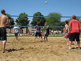 Goshen College intramural volleyball Beach volleyball @ Goshen.JPG