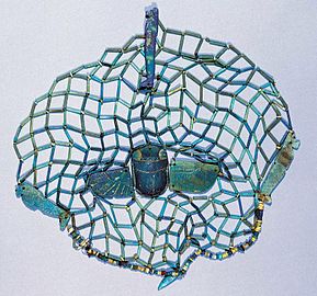 Bead net with scarab