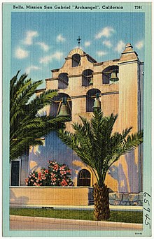 Bells of the San Gabriel Mission Bells, Mission San Gabriel Archangel, California (65945).jpg