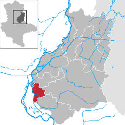 Läget för kommunen Biederitz i Landkreis Jerichower Land