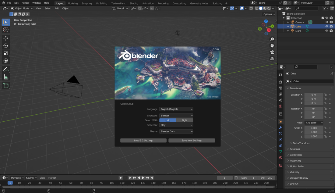 File:Blender 3.3.0 screenshot.png