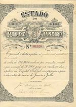 بُوليصة، أو عقد تأمين، أُبرم سنة 1899م في ولاية ريو دي جانيرو بالبرازيل