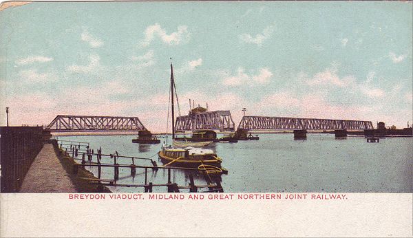 Breydon Viaduct over Breydon Water.