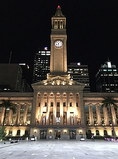 Brisbane City Hall Civic building in Brisbane, Australa