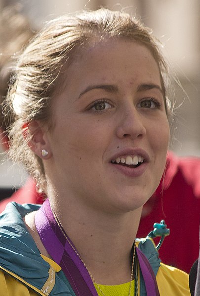 File:Brittany Broben being interviewed by Fox Sports News reporter Adam Curley at the Welcome Home parade in Sydney (1) (cropped).jpg