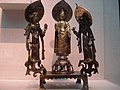 Buddha and bodhisattvas, bronze with gilding, 597 AD, Sui Dynasty