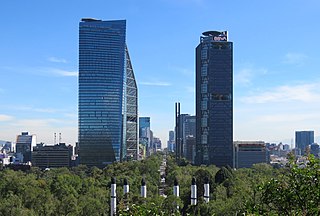 Paseo de la Reforma Wide avenue in Mexico City