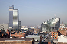 CIS Tower and One Angel Square in Manchester, England. CIS Tower and One Angel Square.jpg