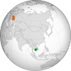 Location map for Cambodia and Ukraine.
