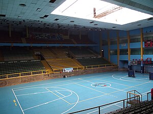 Estadio Víctor Jara, connected with the song Estadio Chile (poem) (← en-WP-article↑), a volleyball-, basketball- and concert venue.