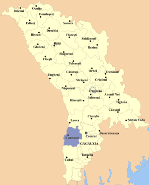 Oblast Cantemir na mapě