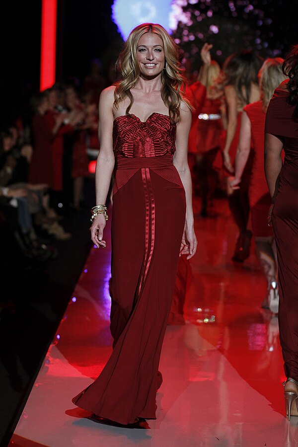 Deeley in Alberta Ferretti at The Heart Truth's Red Dress Collection Fashion Show in 2011