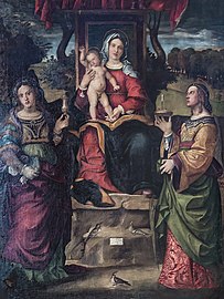 Madonna col bambino tra le Sante Maddalena e Lucia, di Bartolomeo Montagna