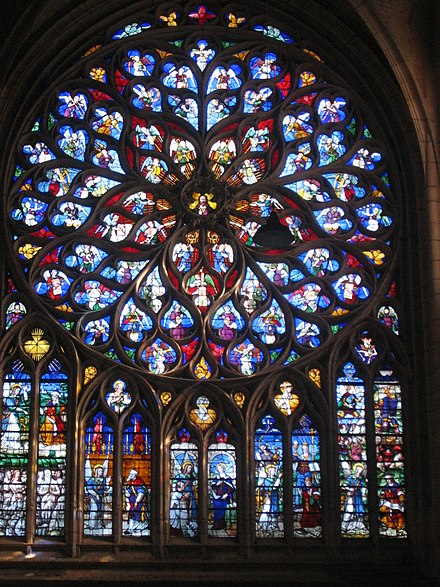 Rose window from the transept of the Sens Cathedral