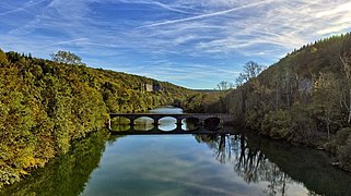 Le pont sur la Loue.