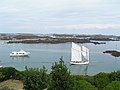 La bisquine de Granville vu de la Grand Ile