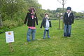 A homemade scarecrow, seen outside a house in Chillerton for the Chillerton & Gatcombe Scarecrow Festival 2013, on the Isle of Wight.