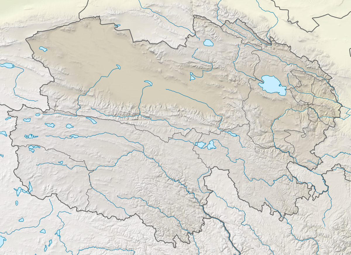 Озеро Кукунор на карте Азии