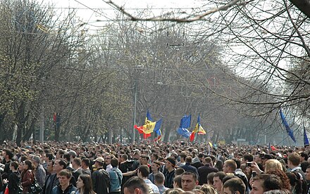 Молдова в апреле. 7 Апреля 2009 беспорядки в Кишинёве. 7 Aprilie 2009.