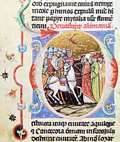 Chronicon Pictum, Attila, Hun, Hungarian, King, Pope Leo, Rome, meeting, medieval, history