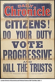 Electioneering poster, 1907 Citizens! Do Your Duty. Vote Progressive and Kill the Trusts. (22713412780).jpg