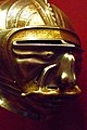 Close Helmet with mask Visor Steel etched gilt Atrributed to Kolman Helmschmid German (Augsburg) about 1515 CE (809611803).jpg