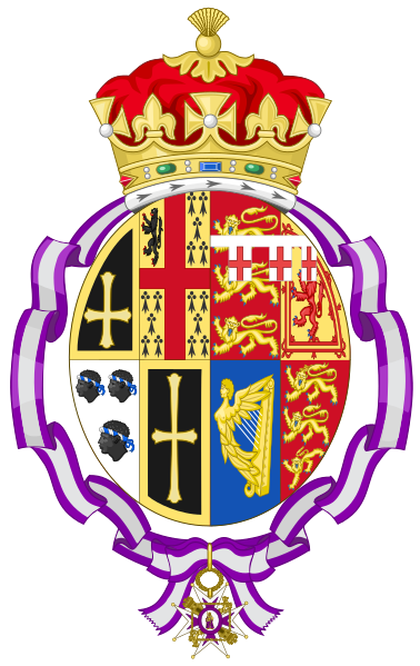 File:Coat of Arms of Mary, the Princess Royal and Countess of Harewood (Order of Queen Maria Luisa).svg