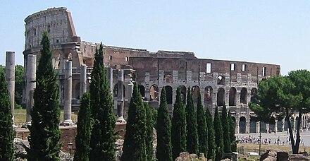 The Colosseum in Rome is an icon of the Roman Empire.