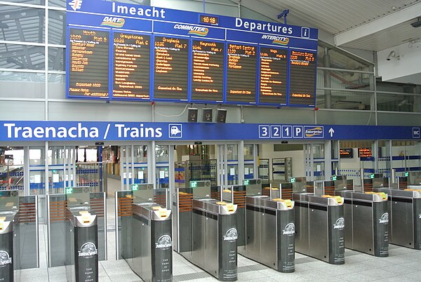 Departures board in June 2015