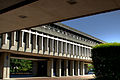 The courtyard of the Academic Quadrangle building