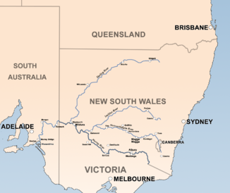 Murrumbidgee-floden i Murray-Darling-systemet