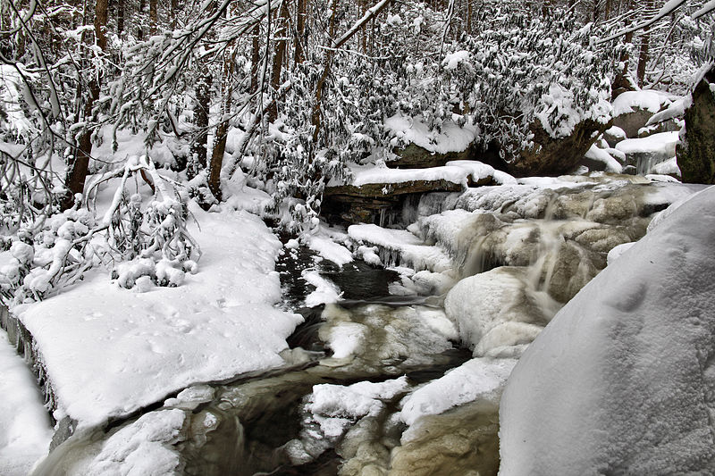 File:Deep-ravine-winter-waterfall - Virginia - ForestWander.jpg