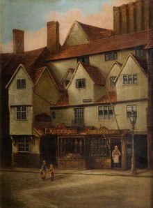 19th-century oil painting of Digbeth by unknown artist, now in the collection of The New Art Gallery Walsall Digbeth.tif