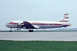Douglas DC-6, SE-BDF, Transair Sweden.jpg