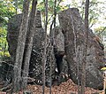 Dragon Rock in West Hartford Reservoir, Connecticut (October 2020).jpg