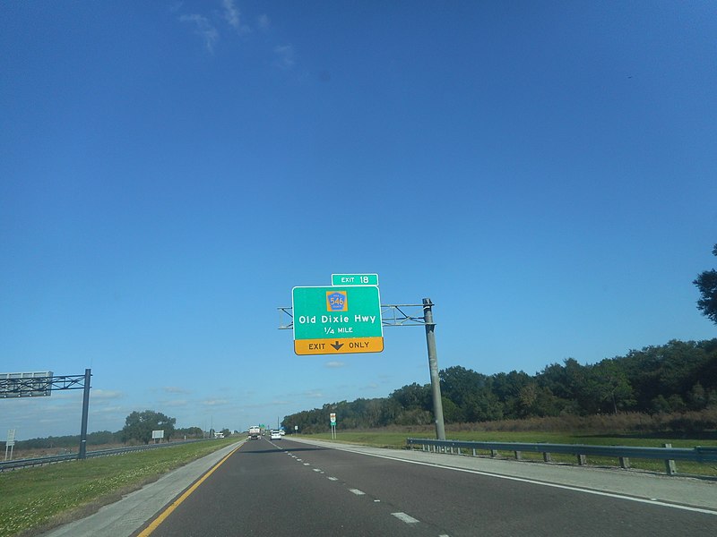 File:EB FL 570; Exit 18; Polk CR 546 Quarter Mile.jpg