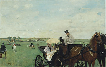 Edgar Degas, At the Races in the Countryside, 1869