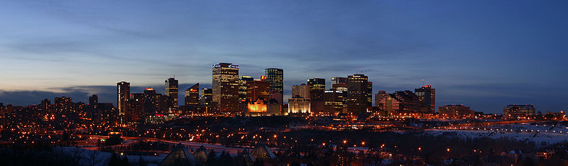 Panorama pencakar langit di Edmonton.