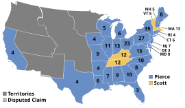 Map of election results by state