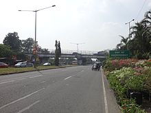 The west end of Tabang Spur Road at Guiguinto Exit End of Expressway (NLEX Tabang Spur Road, Guiguinto, Bulacan; 2017-03-14).jpg