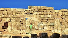 Eshtemoa synagogue, an ancient Jewish synagogue found a as-Samu' and dated to the 4th-5th century CE Eshtemou 2013.jpg