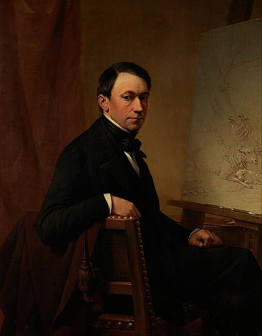 Eugène Joseph Verboeckhoven - Self-portrait